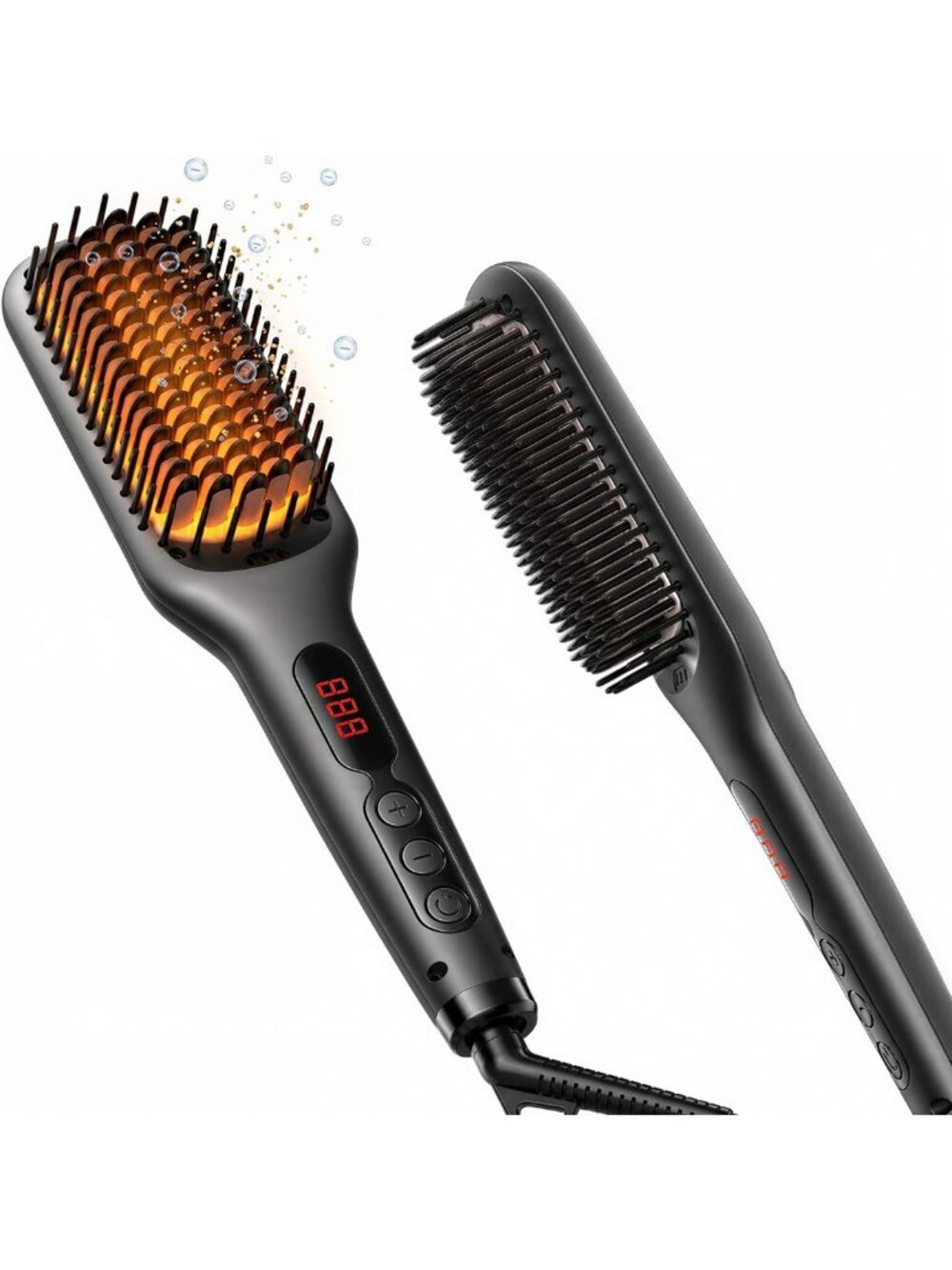 Ionic Straightening Brush - Fast Heat in 20s, Auto Shut-Off, Dual Voltage